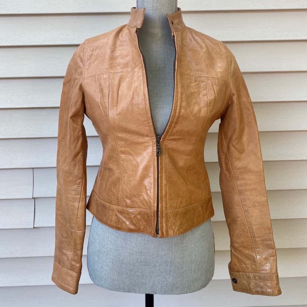 Classic Leather Scuba Moto Motorcross Jacket XS S